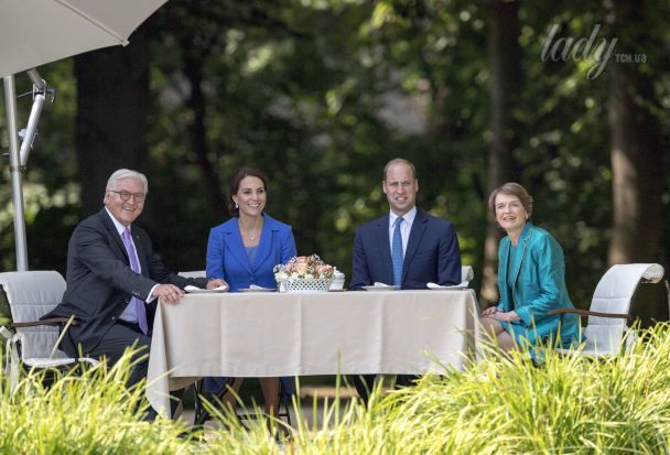 Герцогиня Кембриджская, принц Уильям, президент&nbsp; Ф  ранк-Вальтер Штайнмайер и первая леди&nbsp;Эльке Бюденбендер / © Getty Images