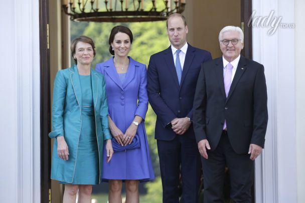 Герцогиня Кембриджская, принц Уильям, президент&nbsp; Ф  ранк-Вальтер Штайнмайер и первая леди&nbsp;Эльке Бюденбендер / © Getty Images