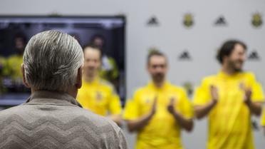 Презентація форми збірної України з футболу на НСК Олімпійський. 
 Фото - Надія Мельниченко