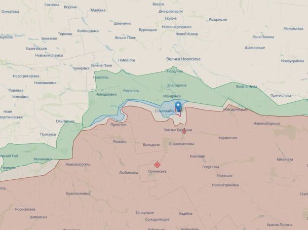 Урожайное Донецкой области. ФОТО: deepstatemap