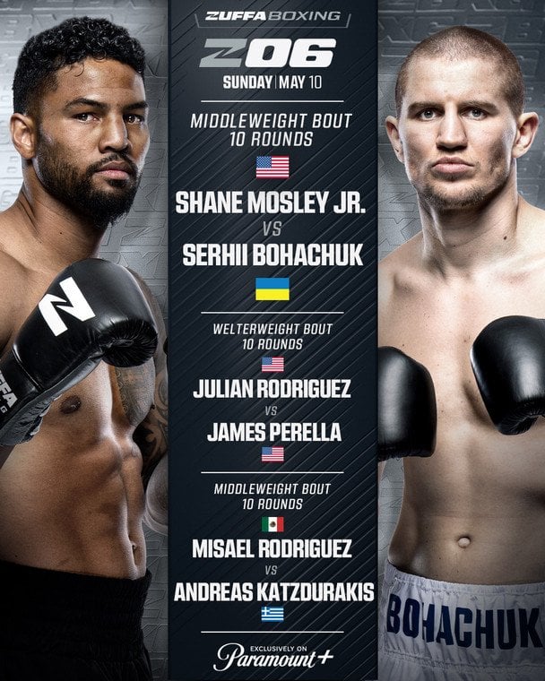 Програма вечора боксу Zuffa Boxing 06 / instagram.com/zuffaboxing