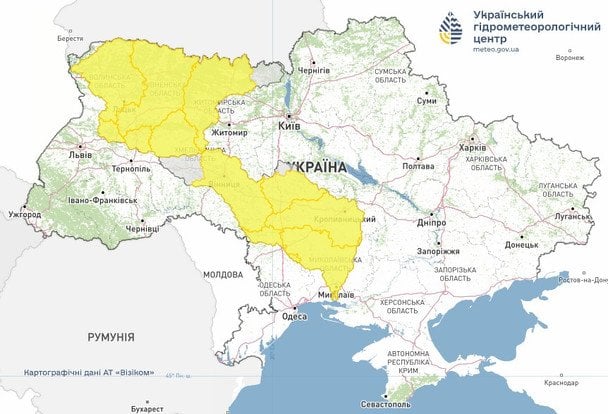 Попередження про небезпечні гідрологічні явища 6–9 березня в Україні / © Укргідрометцентр