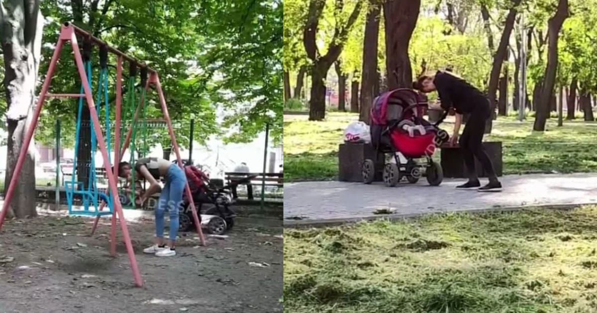 Дежавю, которое шокирует: в Одессе молодая мать под кайфом гуляет с ребенком (видео)