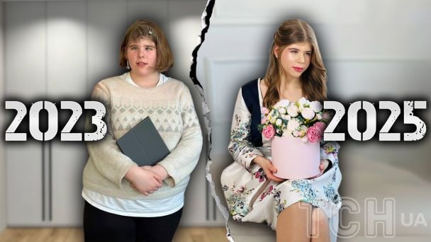 Анна Підвербна одразу після того, як її відібрали 2023 року у матері і зараз / © ТСН