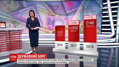 Державний і гарантований борг України за останні два роки зріс майже вдвічі