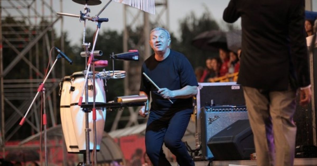 Одно из последних прижизненных фото Ивана Вощины во время выступления в Луцке / © Таблоид Волыни