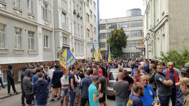 Азов під печерським судом / © Громадське ТБ