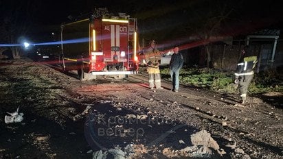 Вирва від удару дрона у Криму