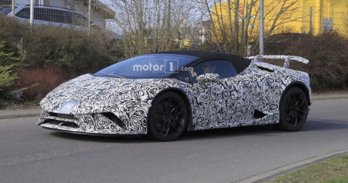 Lamborghini вывела на тесты экстремальный родстер Huracan Performante Spyder