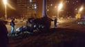 В Харькове Mercedes смяло в лепешку от удара об столб, погибли трое иностранцев