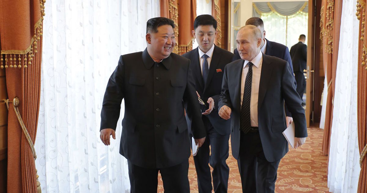 Ким Чен Ын и Владимир Путин.