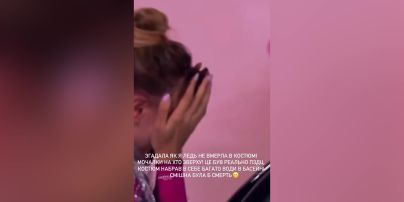 Леся Никитюк показала, как чуть не утонула на съемках шоу