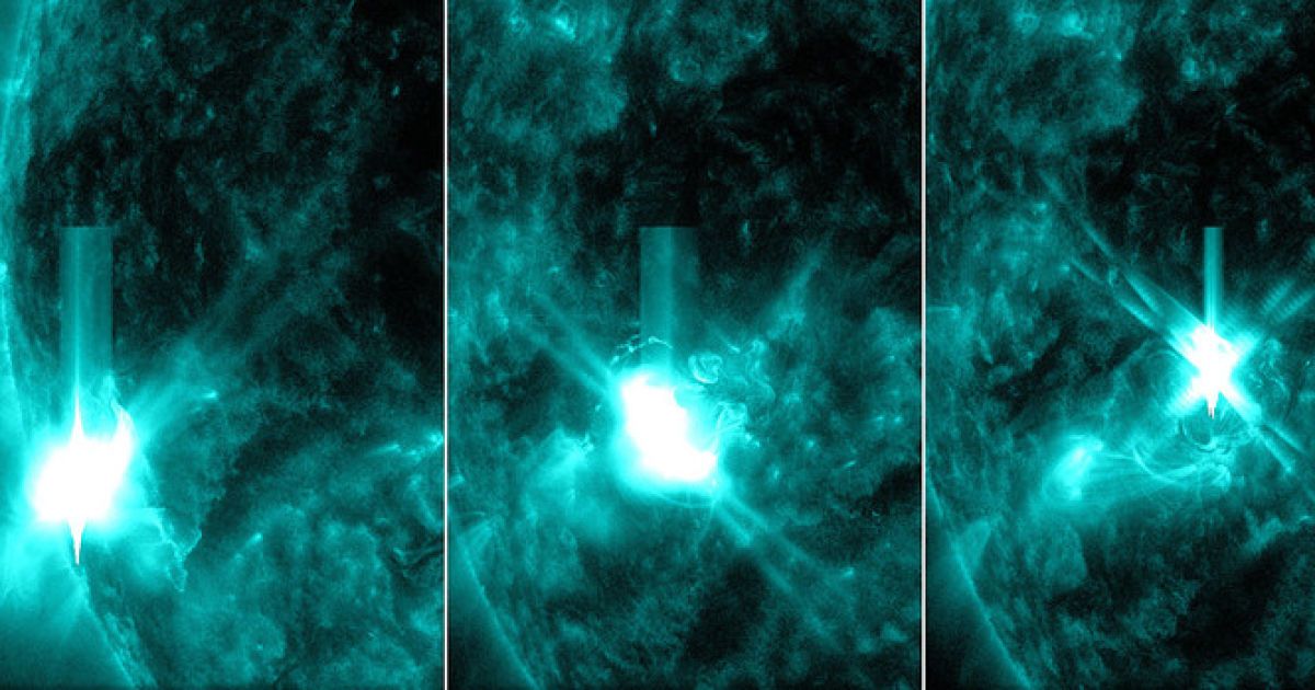 NASA показало видео сверхмощной вспышки на Солнце