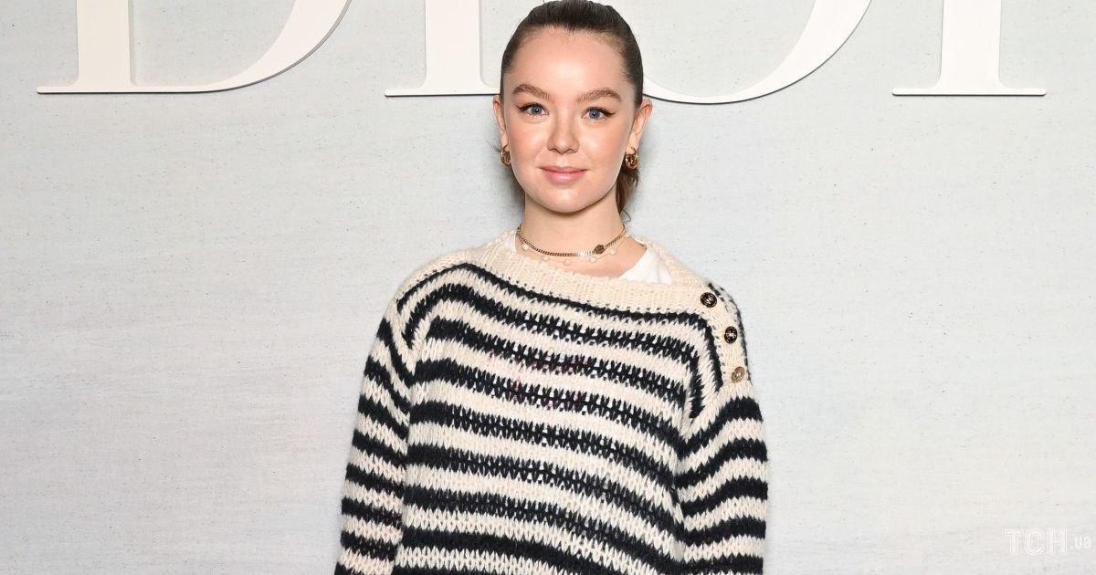 In A Striped Chunky Sweater Grace Kellys Granddaughter Princess Alexandra At The Dior Show