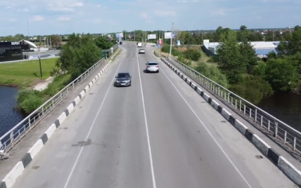 На трассе Киев – Чернигов восстановили мост, разрушенный во время боевых действий (видео)