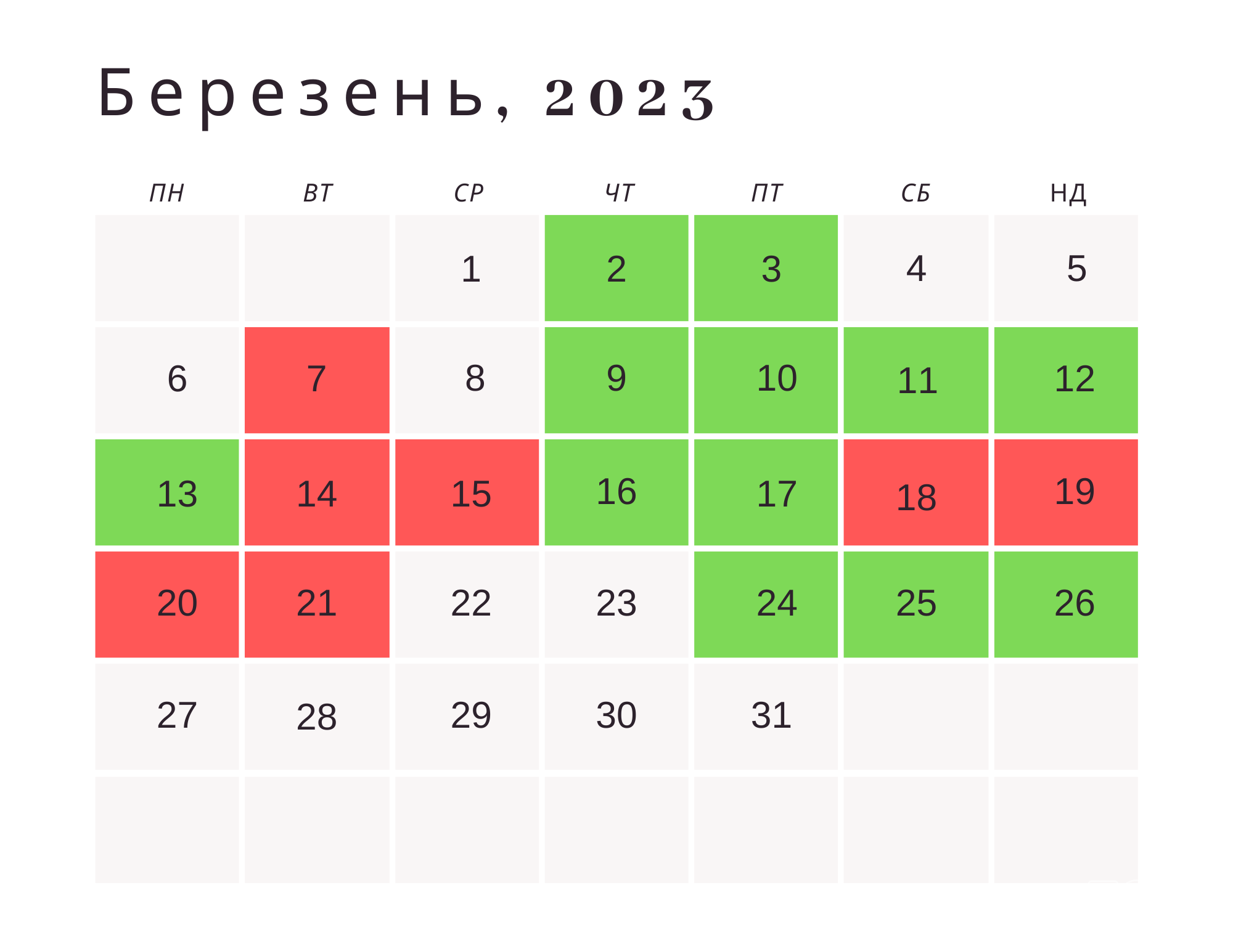 Апрель дней 2023