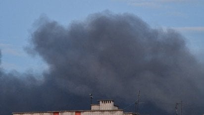 Дим після атаки.