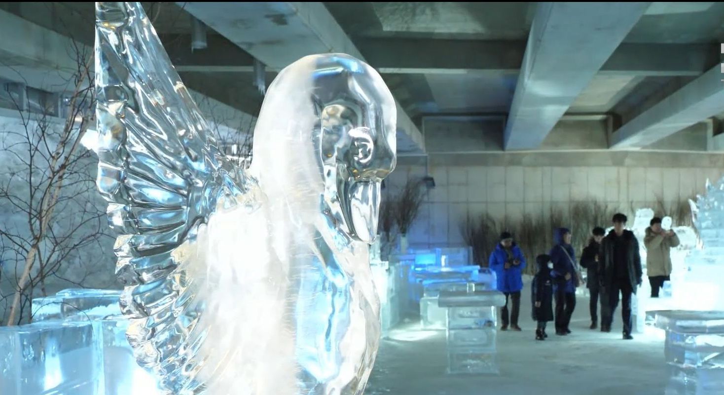 Неподалеку главной арены Олимпийских игр провели открыли фестиваль ледяных скульптур