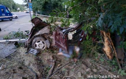 Во Львове девушка на Mercedes убегала с места ДТП, на скорости врезалась в дерево и погибла