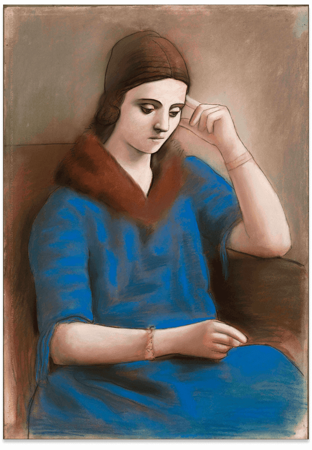 Пабло Пікассо. Задумлива Ольга. Париж, 1923. Національний музей Пікассо, Париж