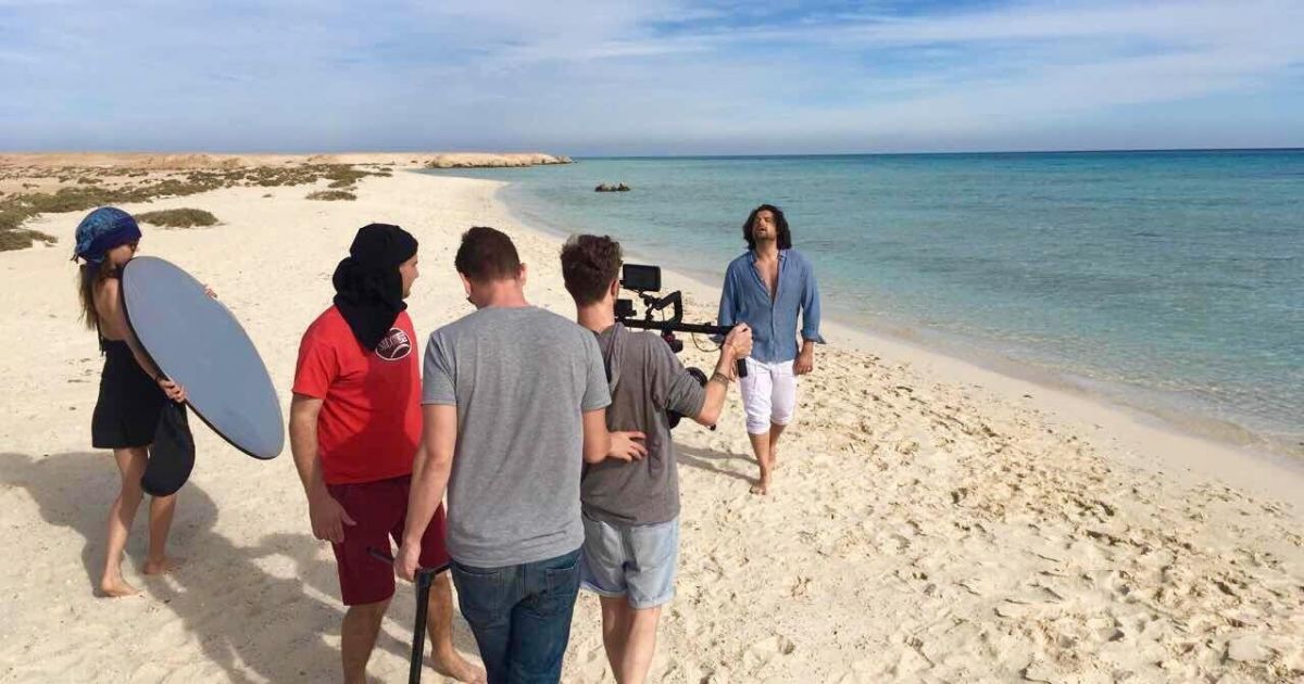 Алена Мозговая и Владимир Ткаченко снимают клип в Египте / © facebook.com/olenamozgova