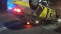 У Києві таксист заснув за кермом, автівка з пасажиркою перекинулась: фото