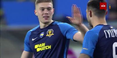 УПЛ | Чемпионат Украины по футболу 2021 | Днепр-1 - Ворскла - 3:0. Видео гола Довбика (54`)
