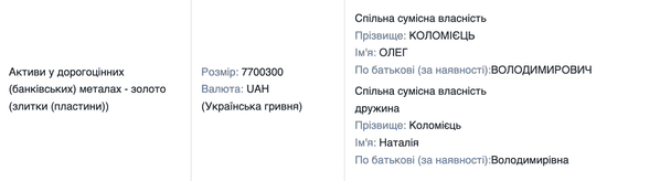 Сотрудник Бучанского ТЦК задекларировал золотые слитки почти на 8 млн грн. / © Скриншот