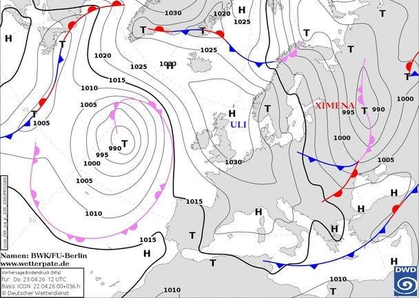 Синоптична карта / © Наталія Діденко / Facebook