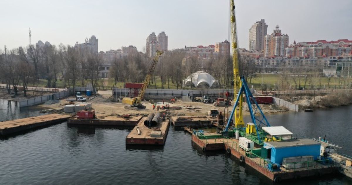 Як у Києві новий міст на острів Оболонський будують