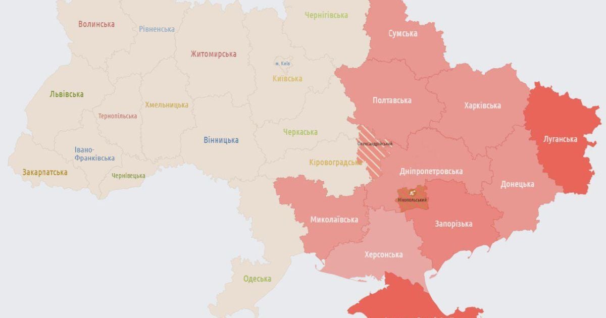 Повітряна тривога шириться Україною
