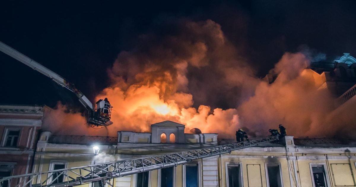 Пожежа на Сагайдачного_2 / © Управление ГСЧС Киева