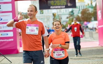 Маричка Падалко вместе с мужем пробежала 42-километровый марафон