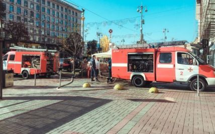 В Киеве на Крещатике горел ресторан