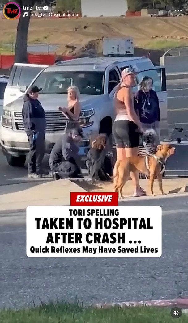  Аварія з Торі Спеллінг / © instagram.com/tmz_tv