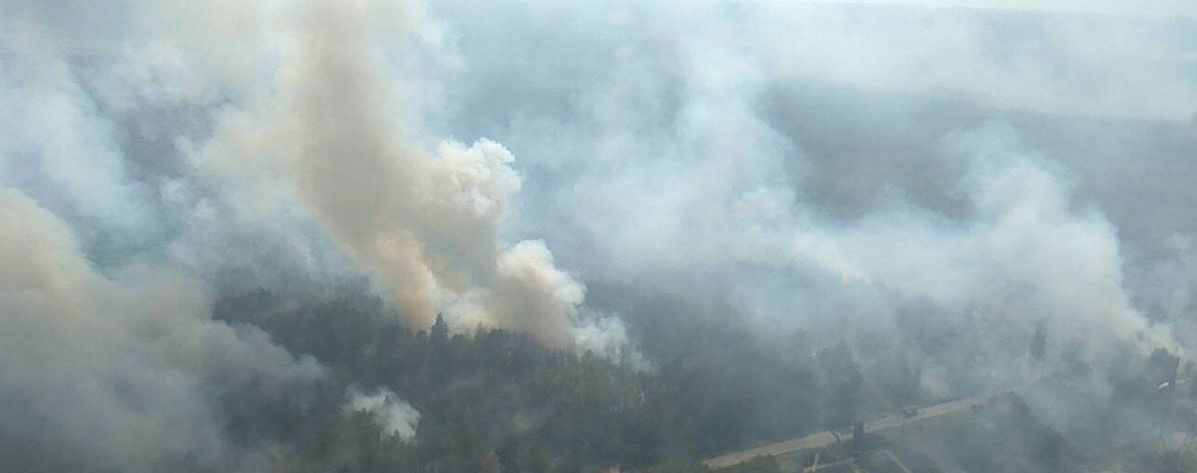 У Чорнобильській зоні горять ліси: площа пожежі збільшилась