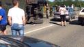 Военный грузовик попал в ДТП под Харьковом.