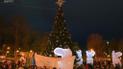 Во Львовской области во время открытия елки загорелась праздничная иллюминация