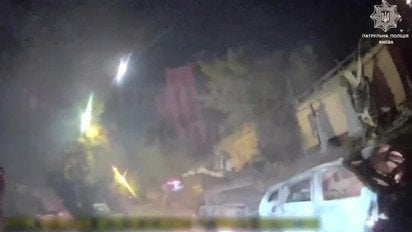 Момент удара по Киеву зафиксировали на видео