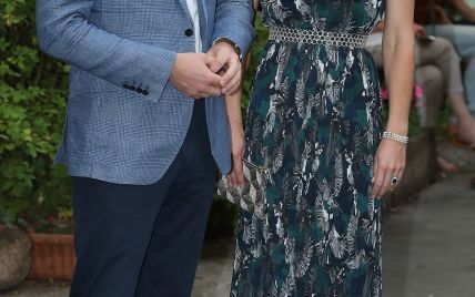 В платье немецкой марки и босоножках Prada: герцогиня Кембриджская с мужем на вечернем мероприятии в Берлине