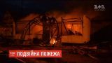 Двойной пожар в Днепропетровской области: загорелись магазины с продовольственными и строительными материалами