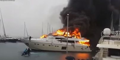 На курорте в Турции сгорела суперъяхта российского бизнесмена