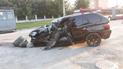 В Івано-Франківську позашляховик перетворився на купу металобрухту після зіткнення з тролейбусом
