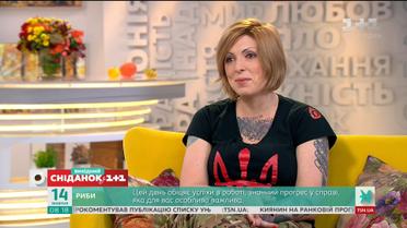 В студию "Сніданку з 1+1" пришла защитница Украины Валерия Бурлакова