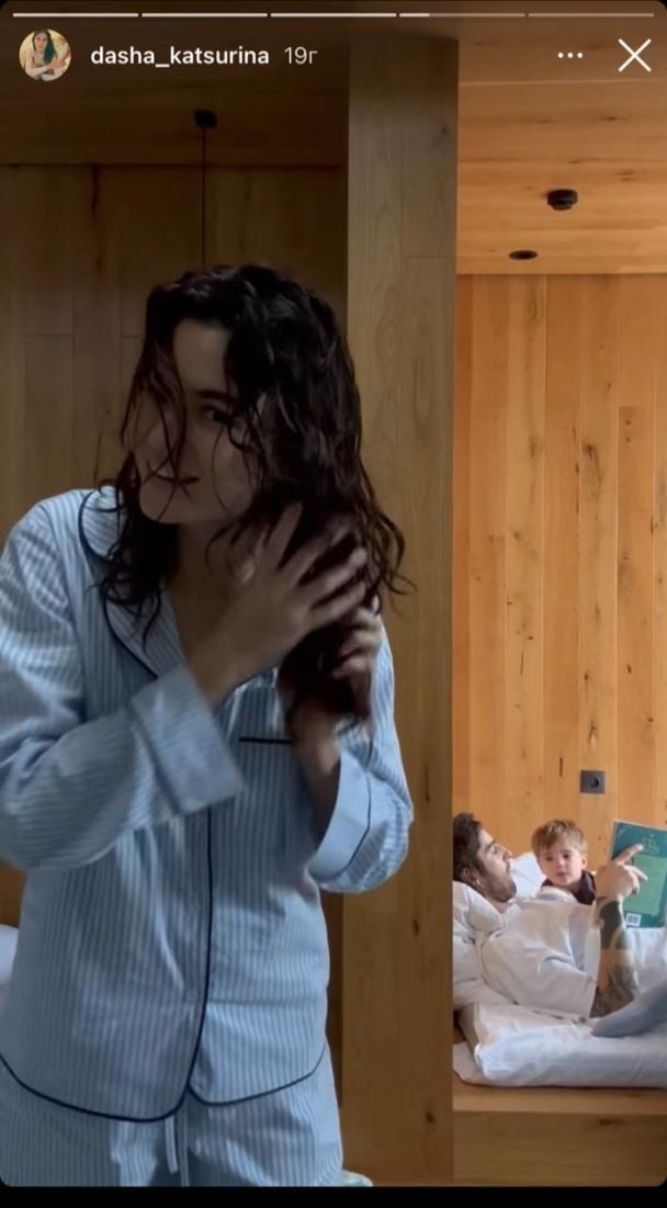 Даша Кацурина и Владимир Дантес с ее сыном / © instagram.com/dasha_katsurina