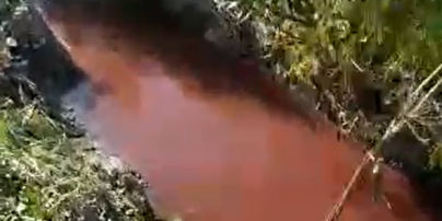 На Львовщине через село протекает "кровавая" река: видео
