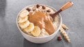 Овсяная каша с бананом и арахисовой пастой
