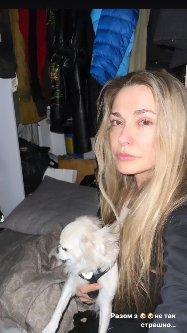 Ольга Сумська у бомбосховищі у себе вдома / © instagram.com/olgasumska