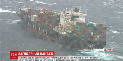 Біля берегів Австралії вантажне судно потрапило в шторм і загубило 86 контейнерів