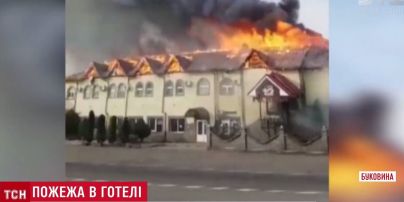 Возле Черновцов масштабно горел отель с рестораном